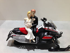 Black Bride White Groom Wedding Cake Toppers