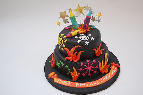 Bonfire Birthday Cake