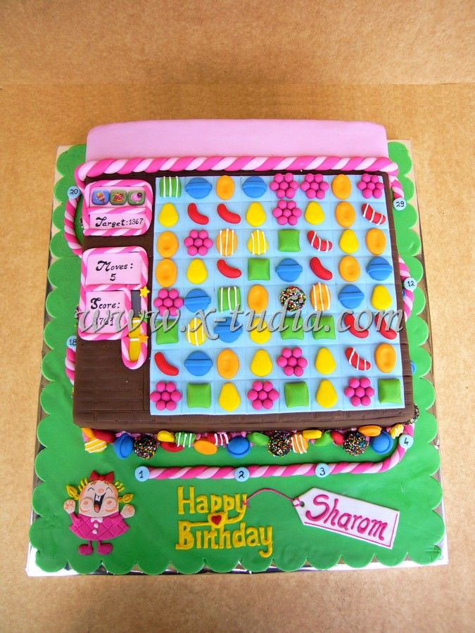 Candy Crush Birthday Cake