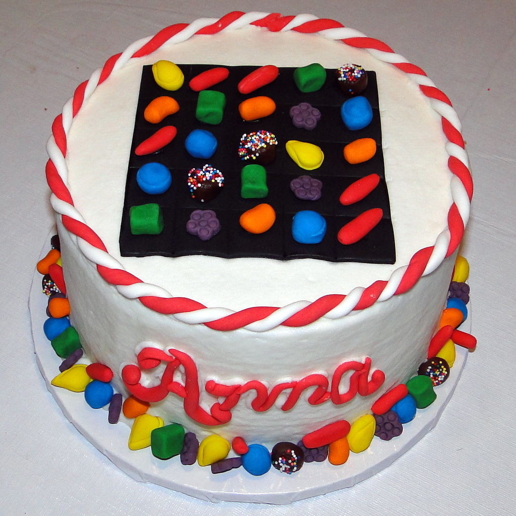 Candy Crush Birthday Cake