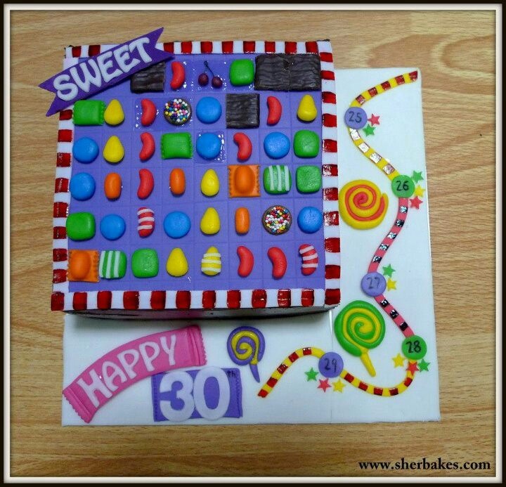 Candy Crush Saga Birthday Cake