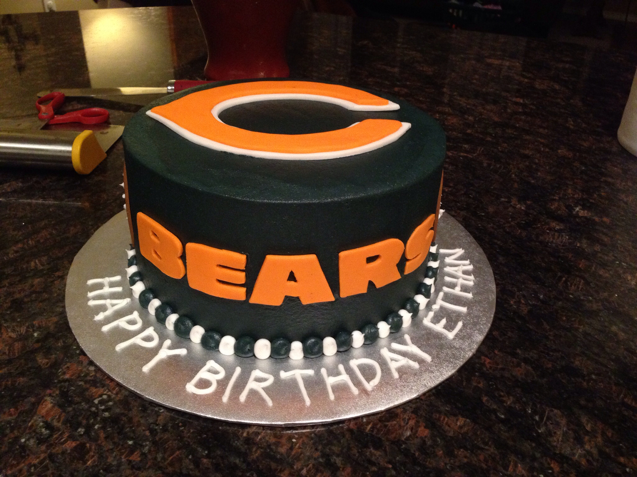 Chicago Bears Birthday Cake