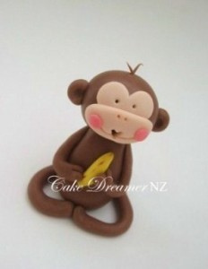 Fondant Monkey Cake Topper