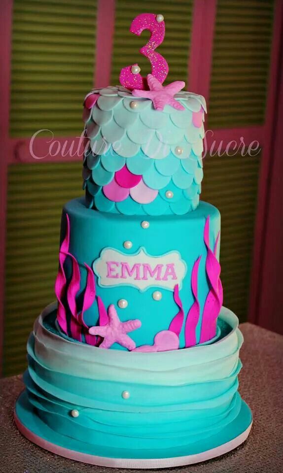 Girls Mermaid Birthday Cake