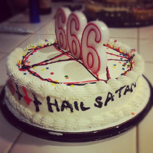 Happy Birthday Satan Cake