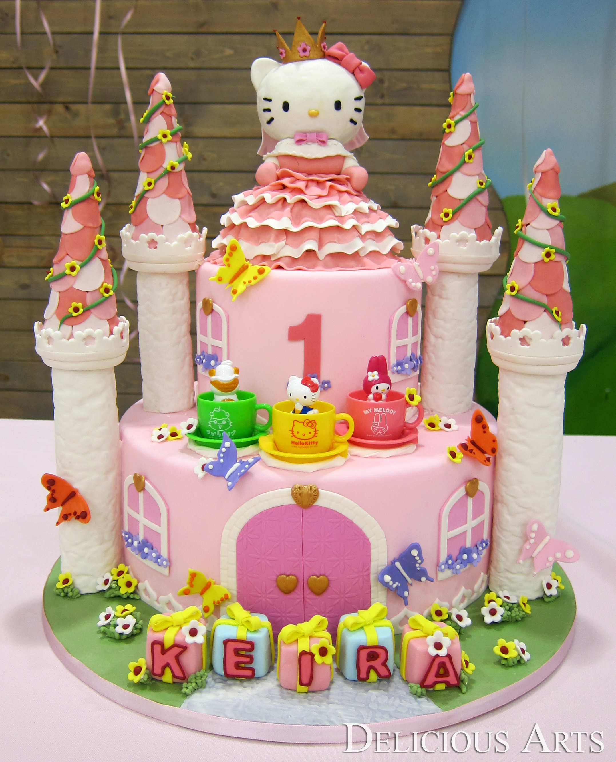 Hello Kitty Castle Cake