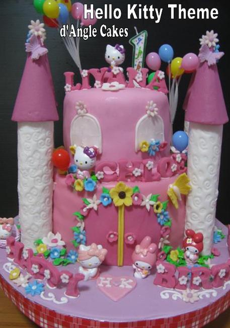 Hello Kitty Castle Cake