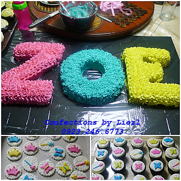 Letter Cupcake Cake