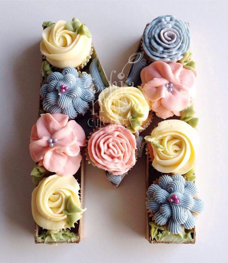 Letter-Shaped Cupcakes