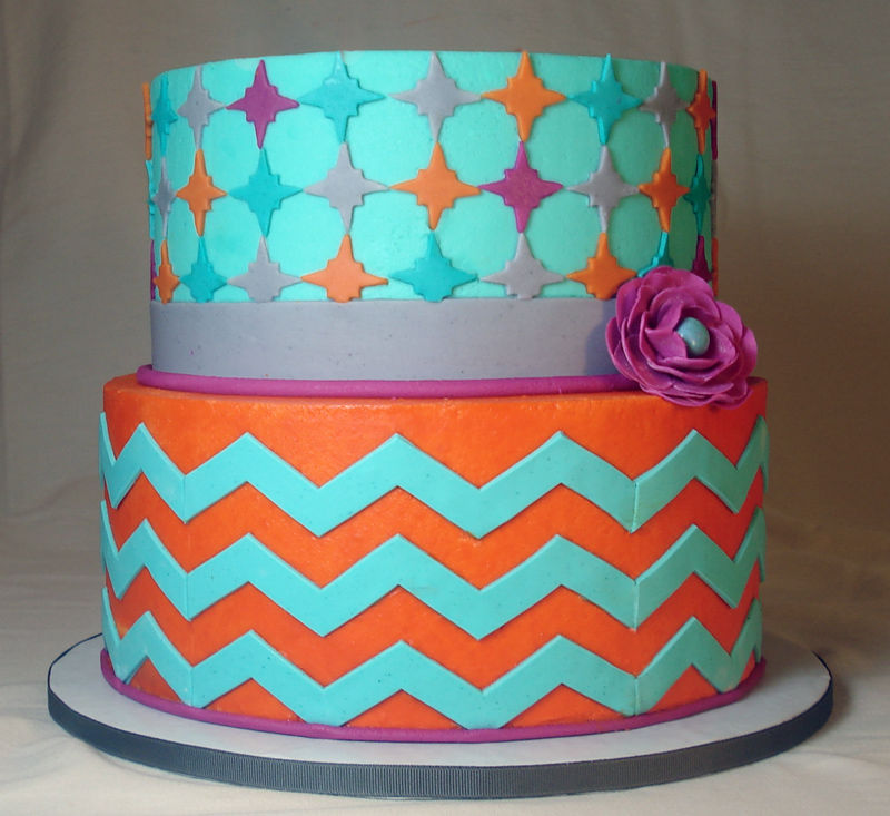 6 Photos of Gray Teal Cakes Birthday