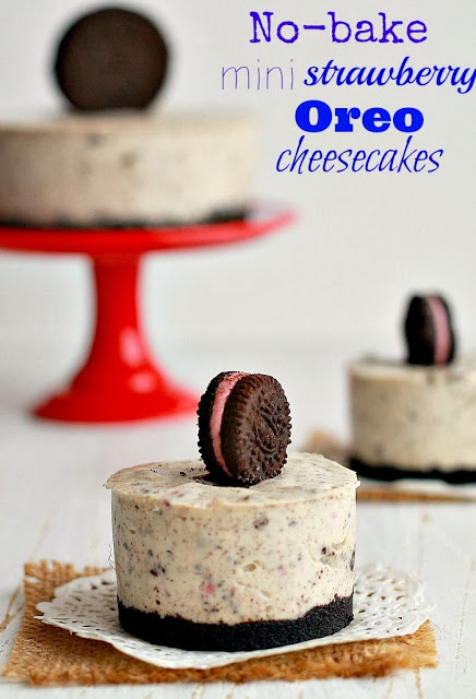 Oreo No-Bake Strawberry Cheesecake