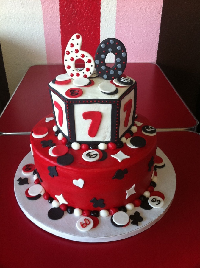 Poker Themed Birthday Cake