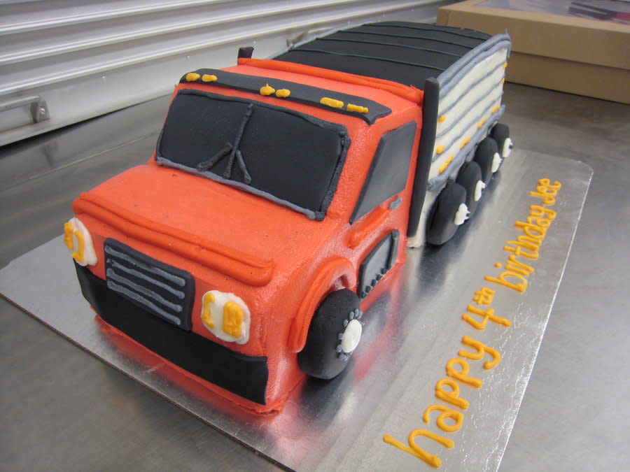 Semi Truck Birthday Cake