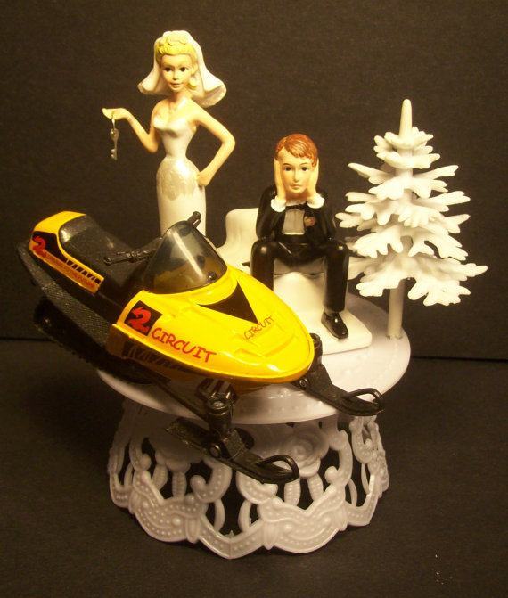 Snowmobile Cake Topper