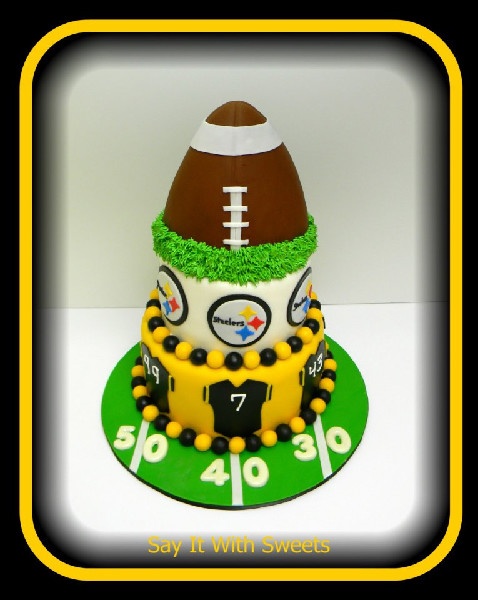 Steelers Football Birthday Cake