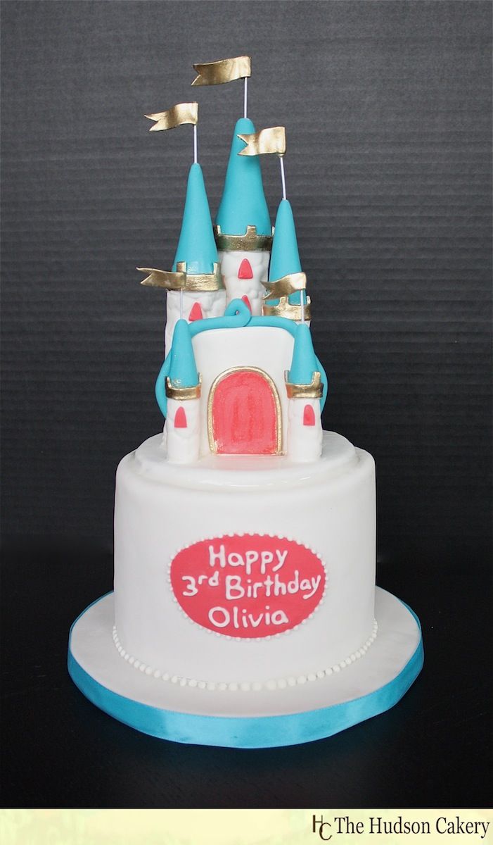 Teal and Pink Birthday Cake