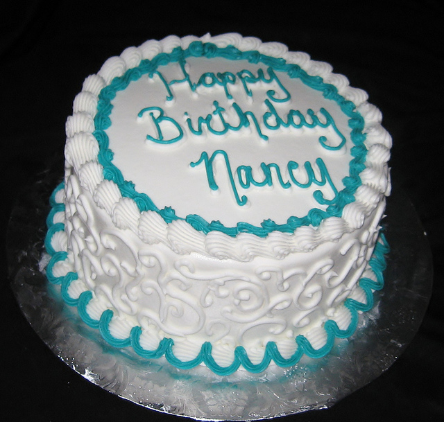 Teal Birthday Cake