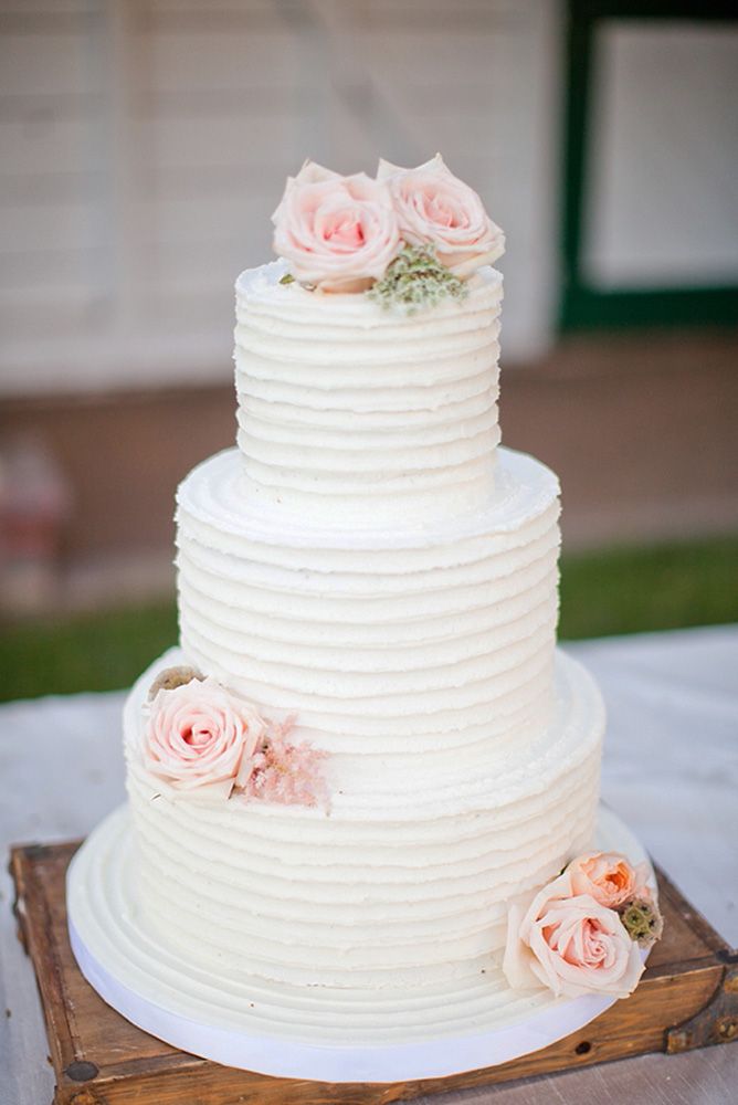 Wedding Cake with Flowers