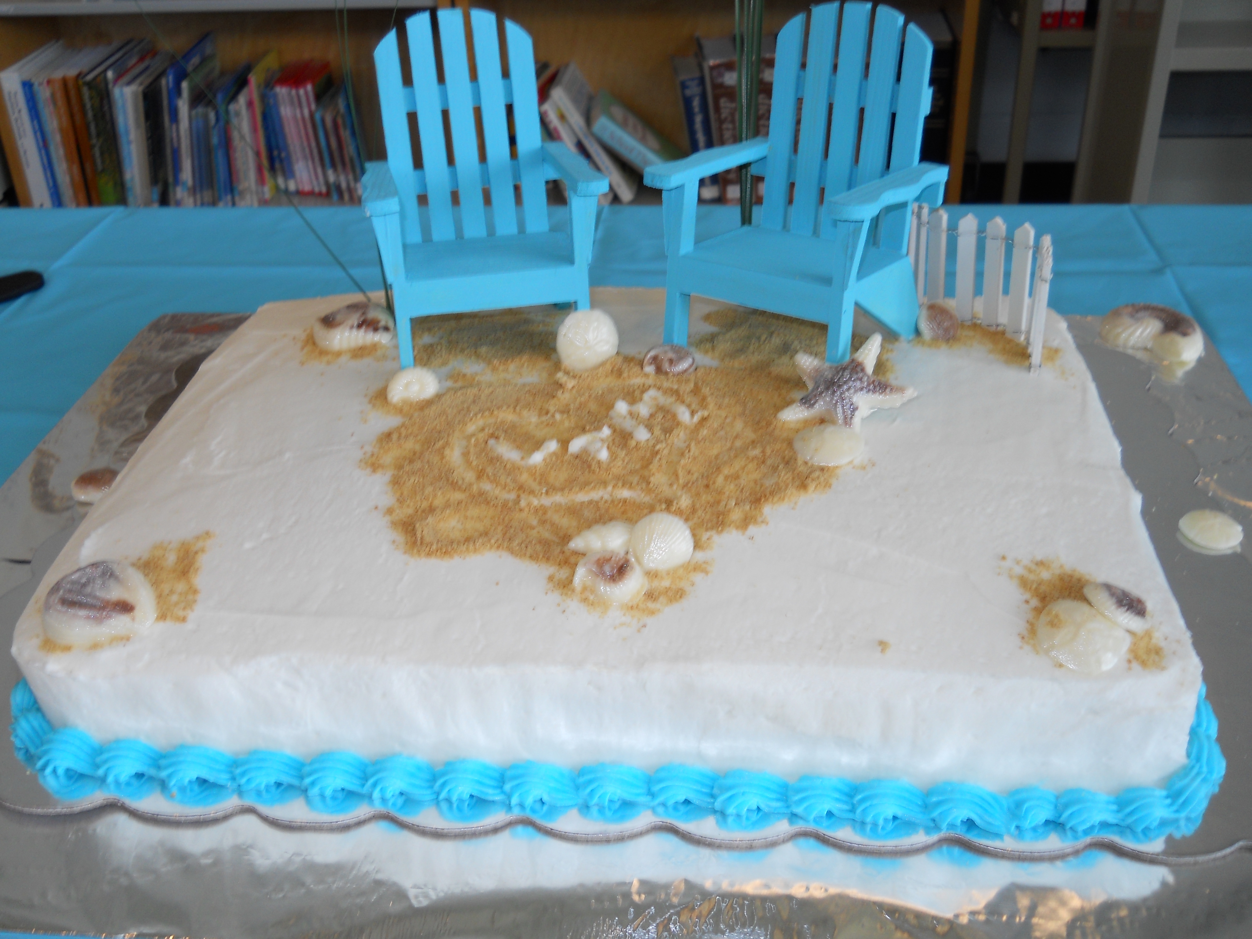 Beach Theme Bridal Shower Cake