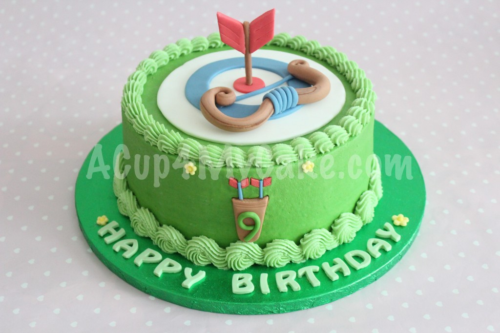 Birthday Cake with Bow and Arrow