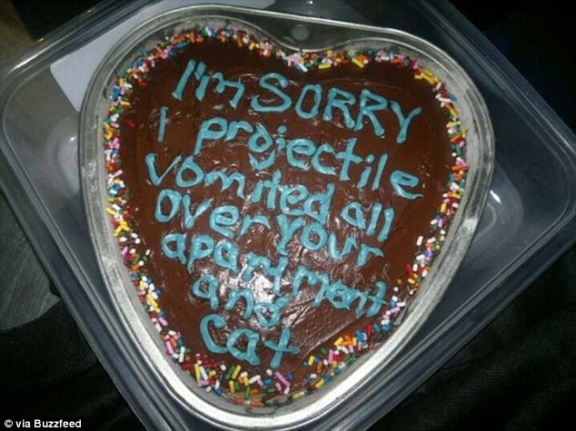 Funny Apology Cake