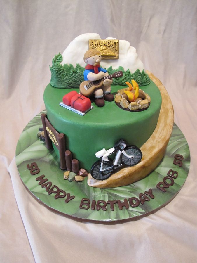 Hiking Birthday Cake