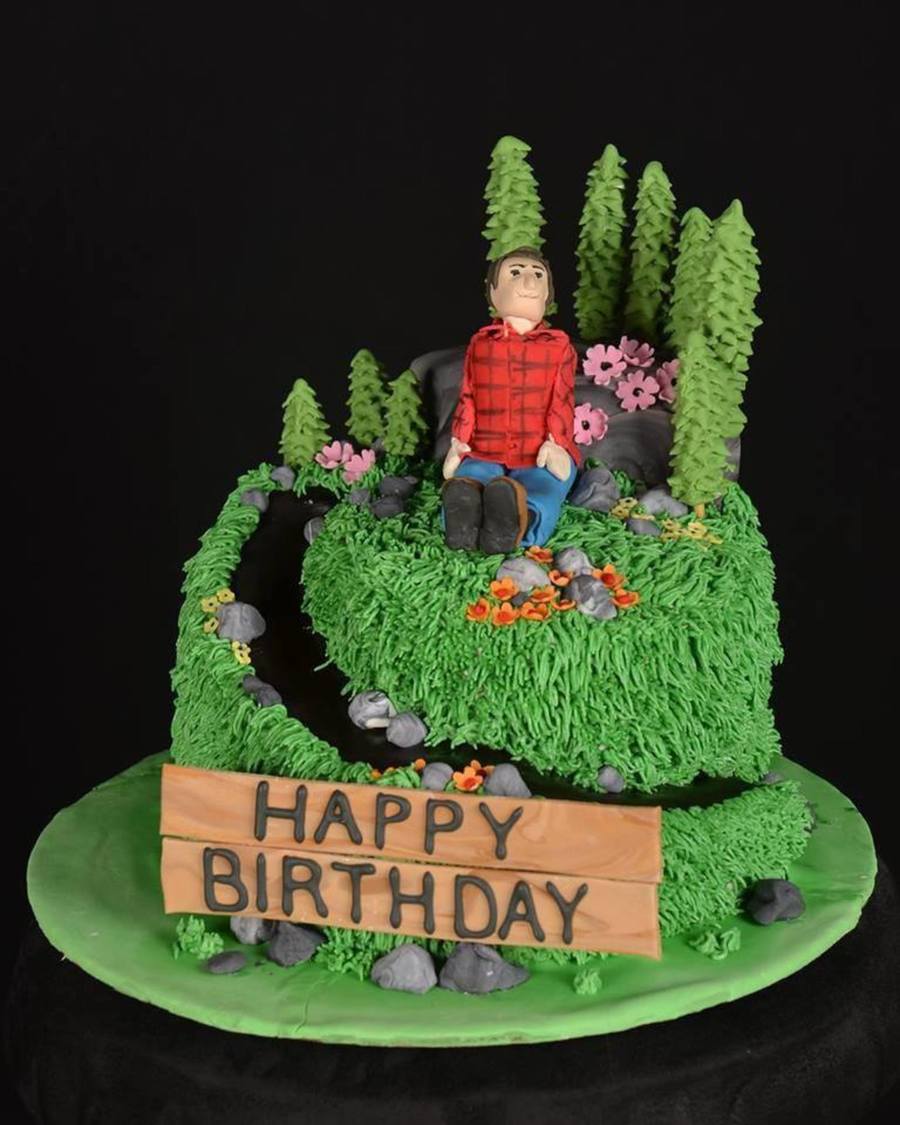 Hiking Birthday Cake