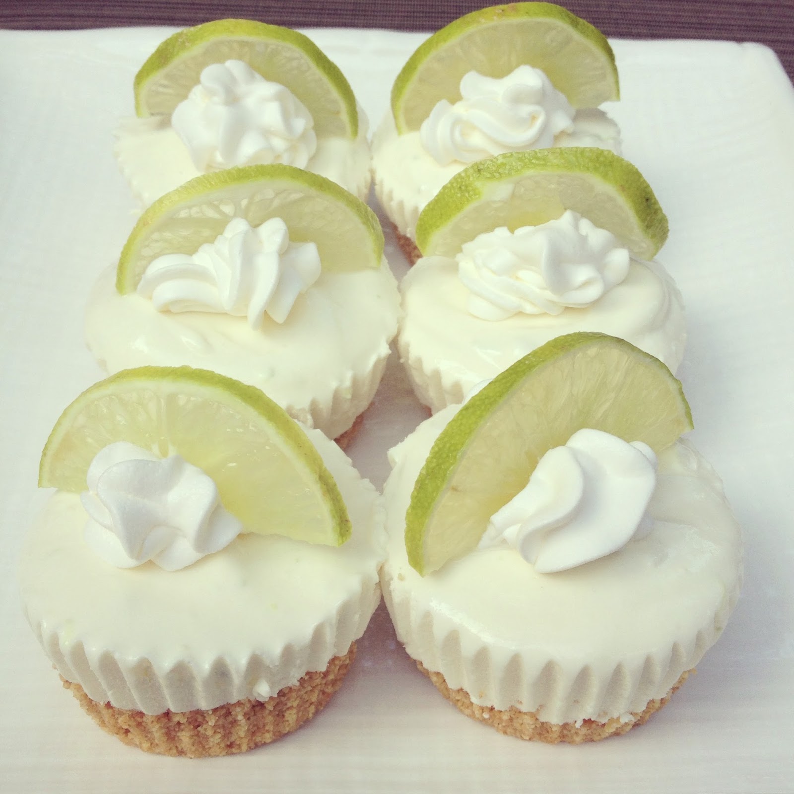 Key Lime Pie No-Bake Mini Cheesecakes