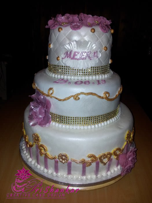 Pink Birthday Cake with Pearls