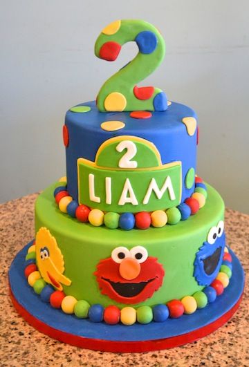 Sesame Street Cookie Monster Birthday Cake