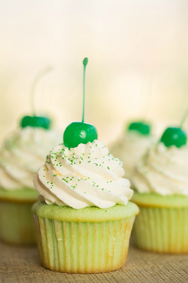 Shamrock Shake Cupcakes