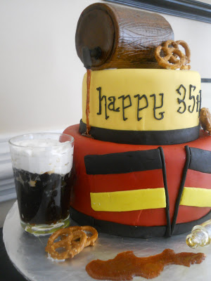 Beer Themed Birthday Cake