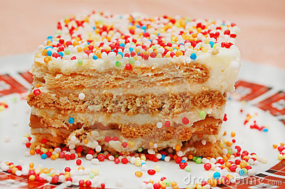 Birthday Cake with Sprinkles