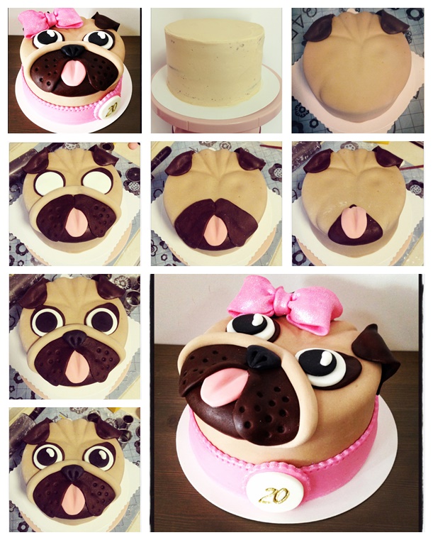 Cute DIY Pug Cake