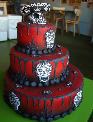 Day of the Dead Sugar Skull Cake