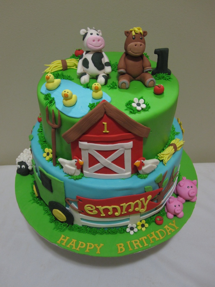 Farm Birthday Cake