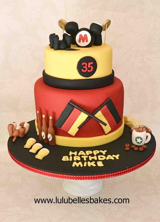 German Themed Birthday Cake