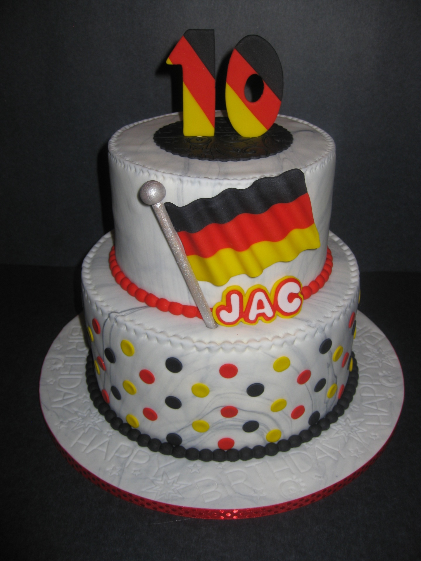 German Themed Birthday Cake