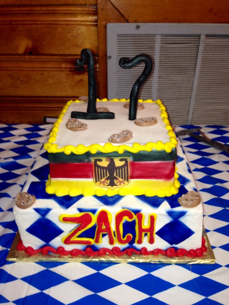 German Themed Birthday Cake