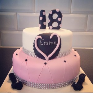 Girly 18th Birthday Cake