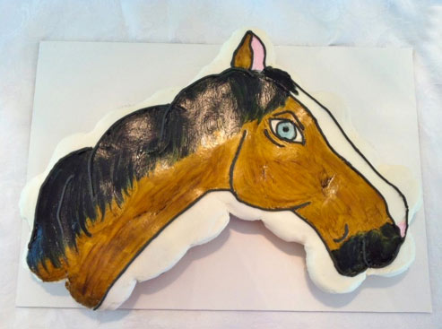 Horse Head Cupcake Cake