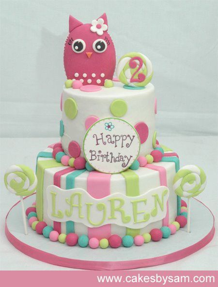 Owl Birthday Cake