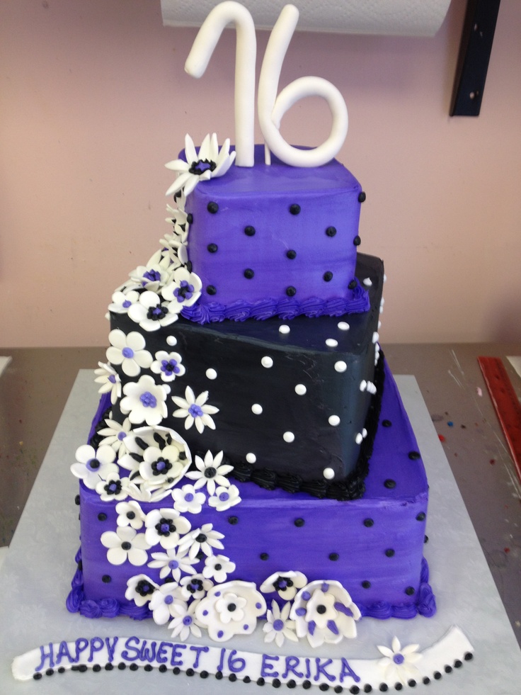 5 Blue And Purple Sweet 16 Cupcakes Photo Blue And Purple Sweet