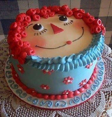 Raggedy Ann Birthday Cake