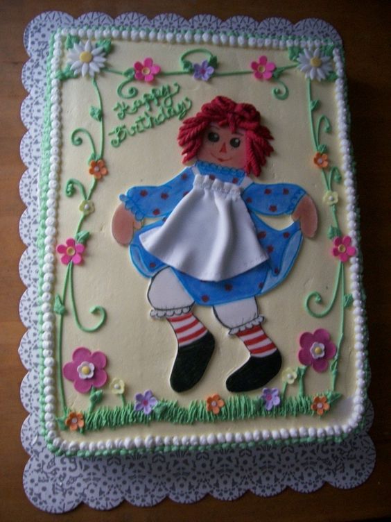 Raggedy Ann Birthday Cake