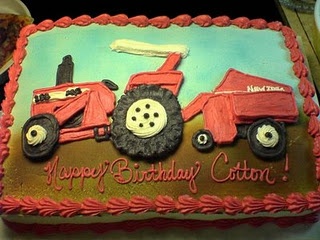 Red Tractor Birthday Cake