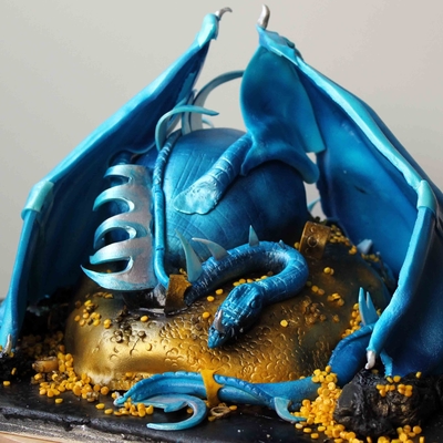 Blue Dragon Birthday Cake