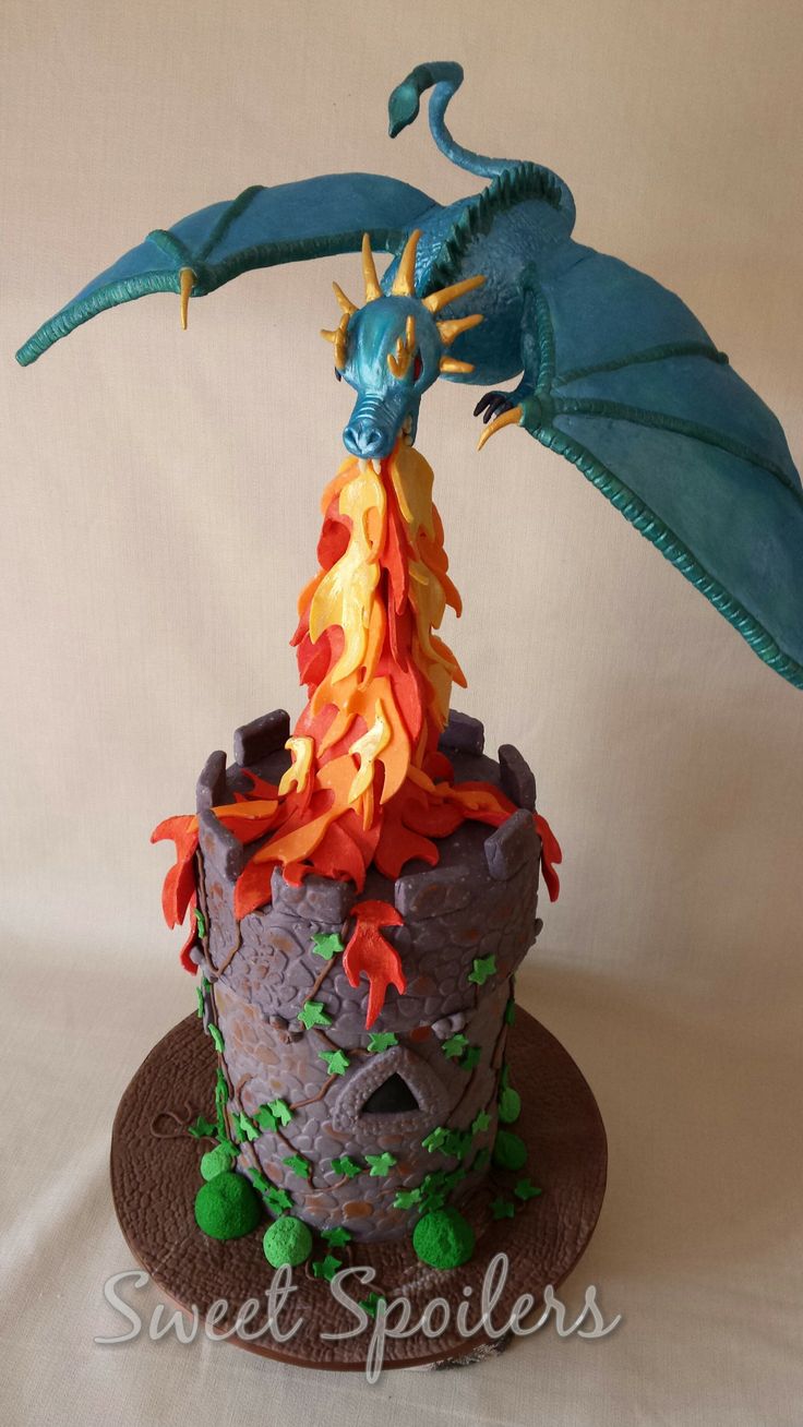 Defying Gravity Dragon Cake