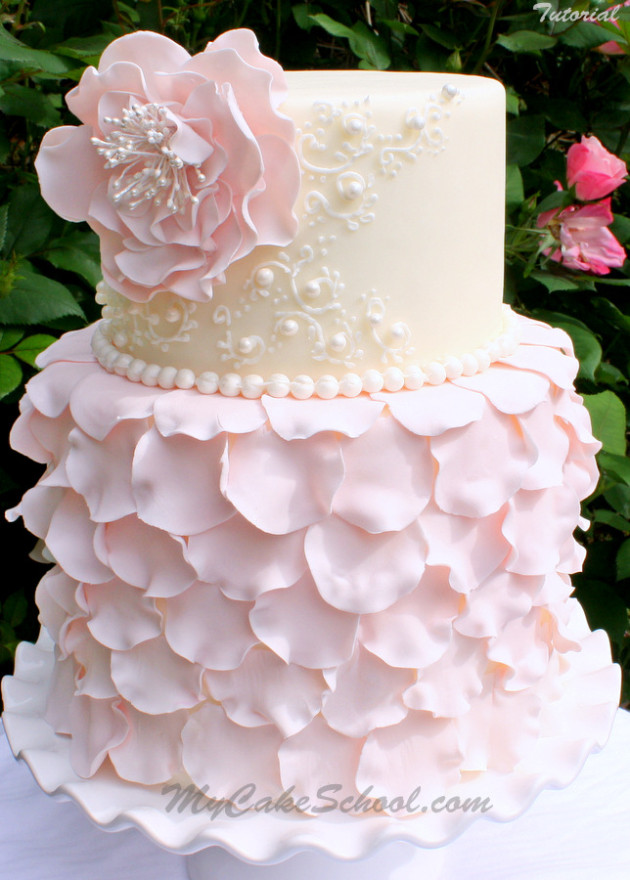 Elegant Fondant Birthday Cake