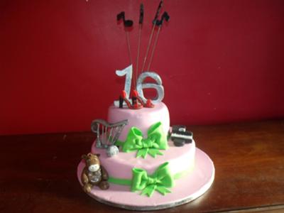 Homemade Sweet 16 Birthday Cake